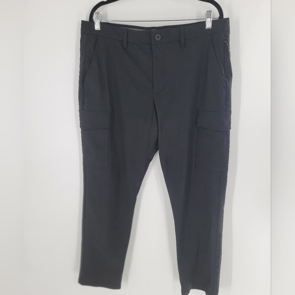 FLX Mens Performance Black Pants 36x30 Slim Fit‎